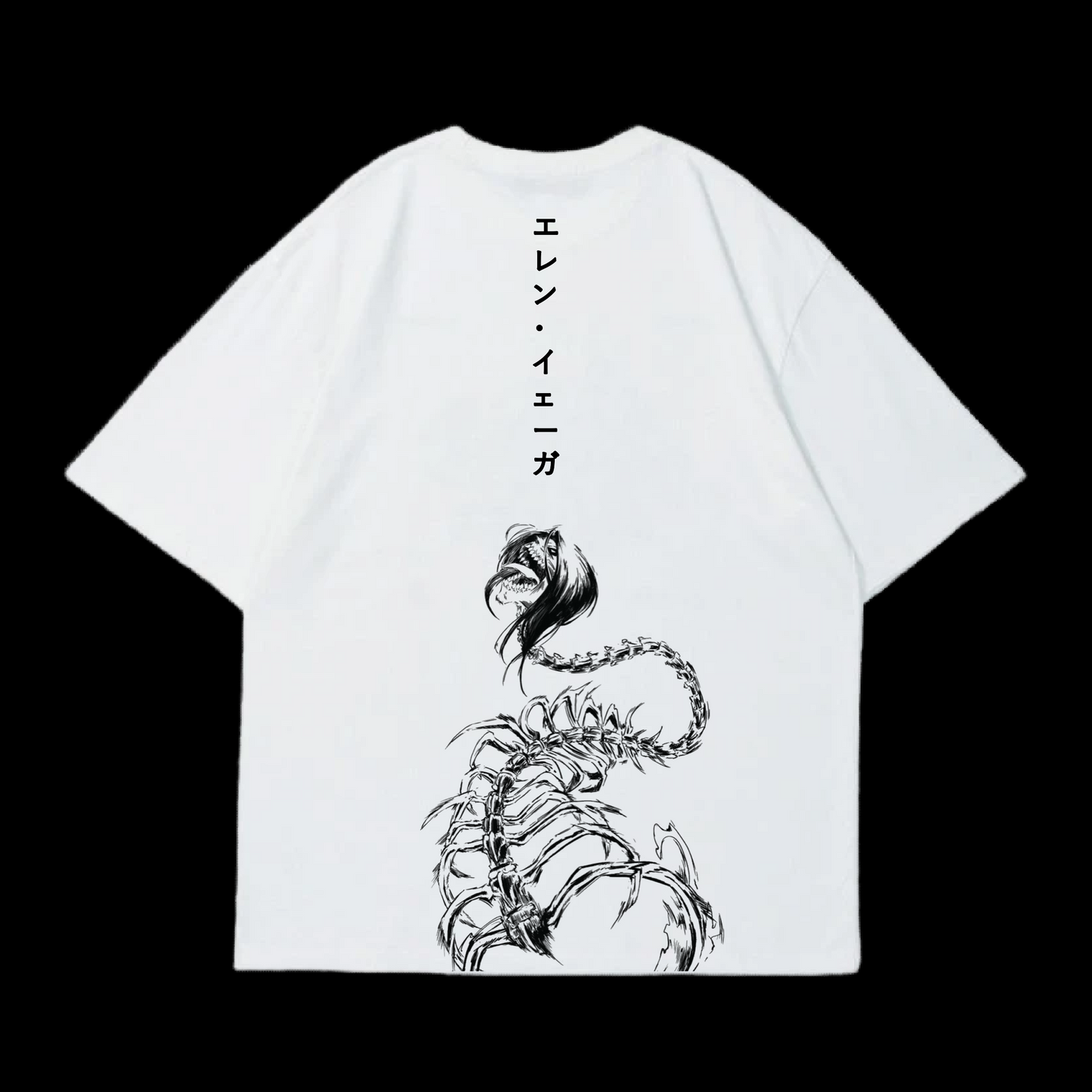 EREN WHITE OVERSIZED T-SHIRT – Samurai Style Streetwear