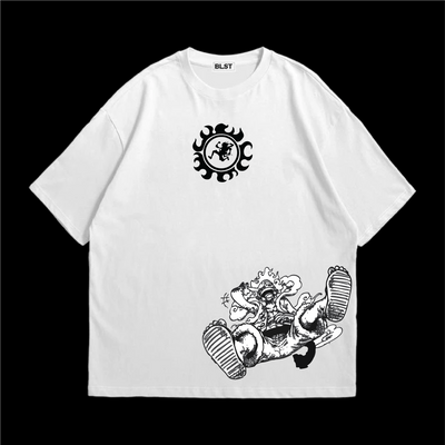 LUFFY WHITE OVERSIZED T-SHIRT – Samurai Style Streetwear