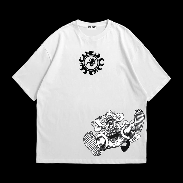 LUFFY WHITE OVERSIZED T-SHIRT – Samurai Style Streetwear